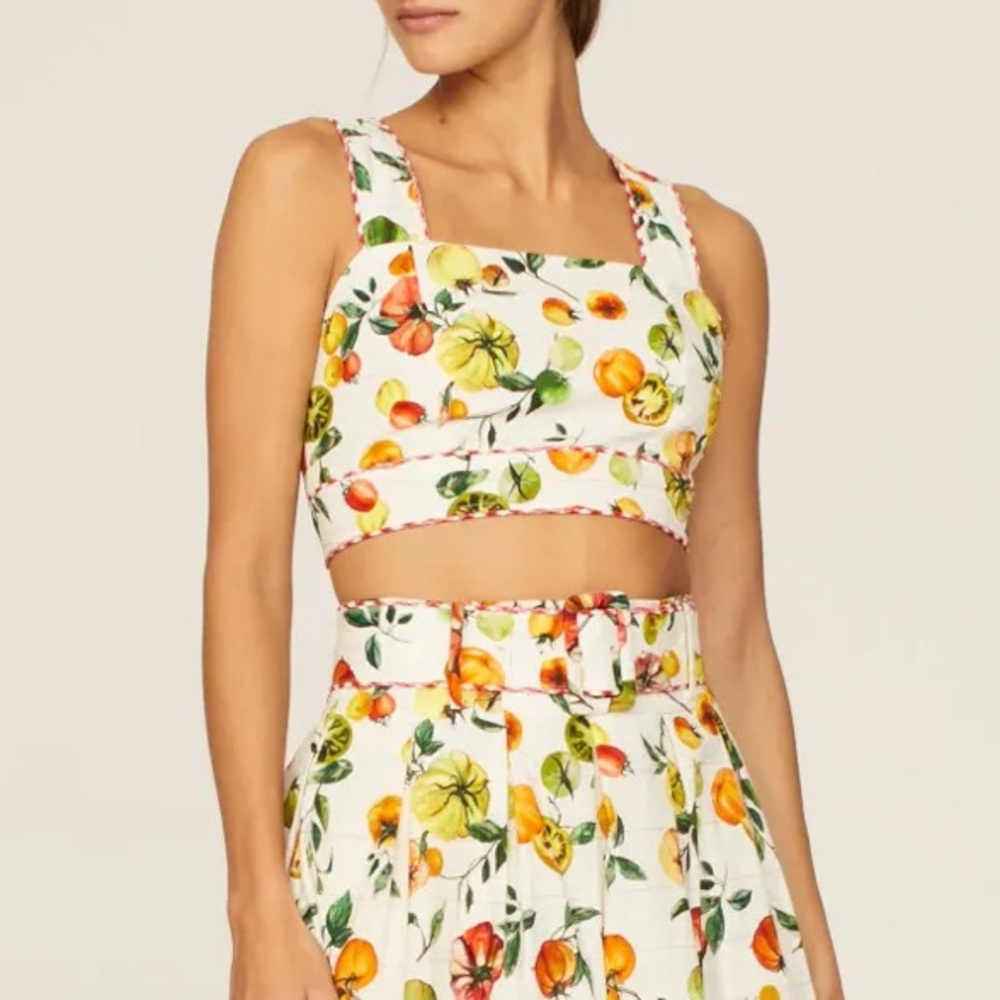 Rachel Antonoff Antonia Retro Heirloom Tomato Top, Size 24, NEW